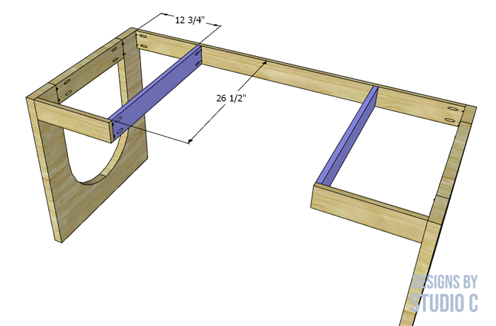 DIY plans to build the ella desk drawer slide supports