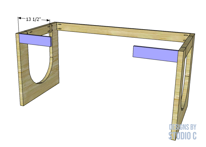 DIY plans to build the ella desk front aprons