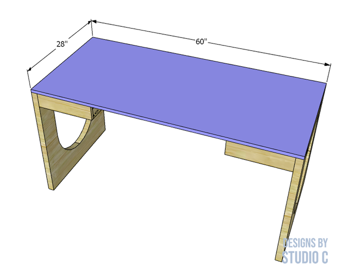 DIY plans to build the ella desk top