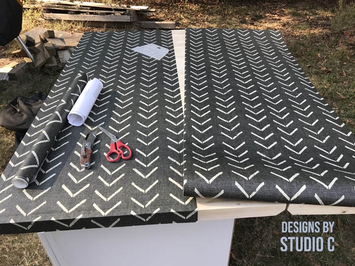 how to make a work table out of a base cabinet adding peel and stick wallpaper to the top