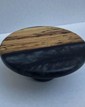 wood and resin cake serving stands large overall view