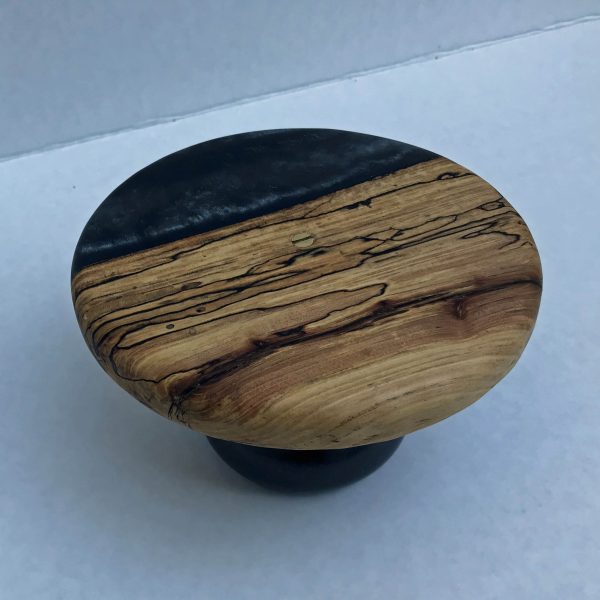 wood and resin cake serving stands small overall view