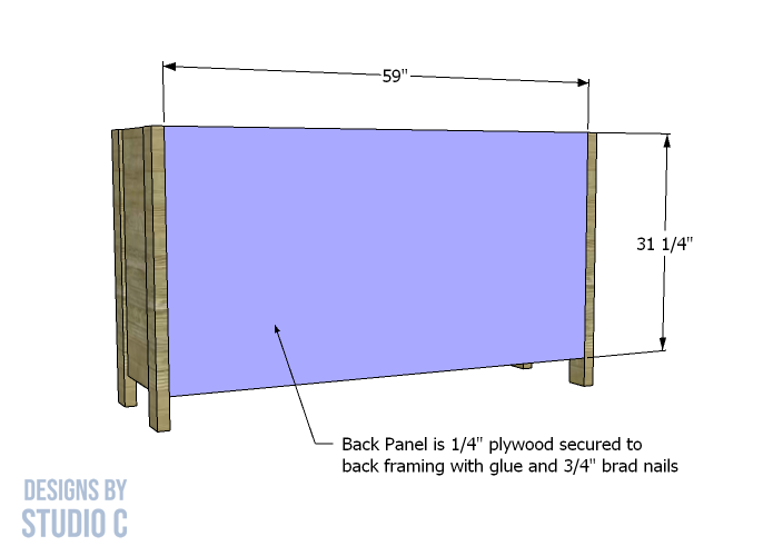 diy plans to build a lacrosse dresser back panel