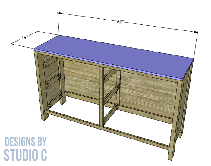 diy plans to build a lacrosse dresser top