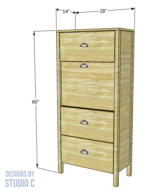 plans to build the Valerie storage cabinet dimensions
