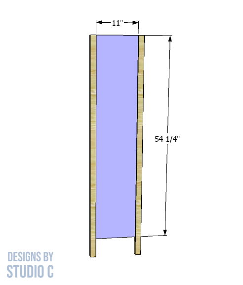 plans to build the Valerie storage cabinet side panels