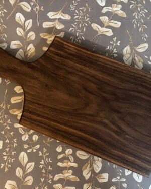 solid hardwood serving board breadboards walnut on floral background