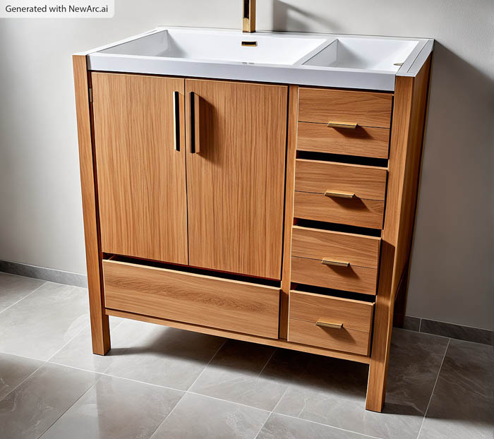 build the whitman bath vanity AI generated image of finished project