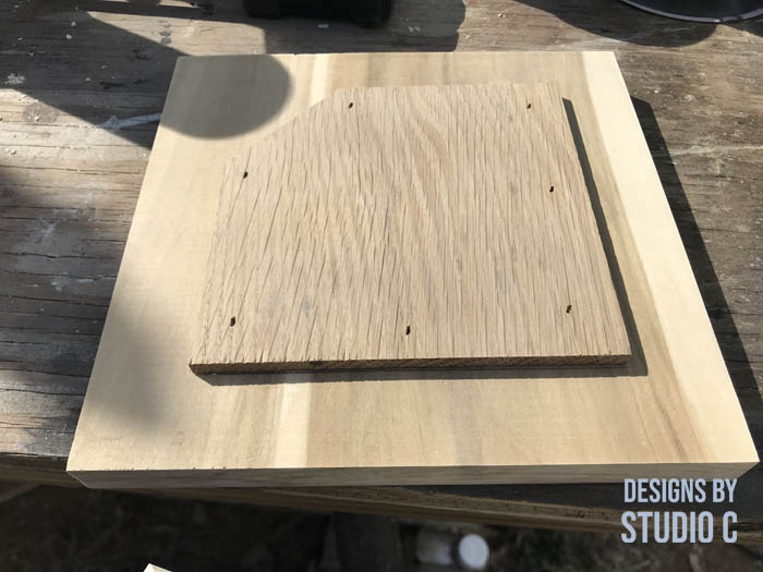 how to make a rotating thread stand stay piece on underside of top