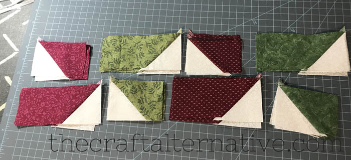 how to make a woven star quilt block strips ready to be sewn into blocks