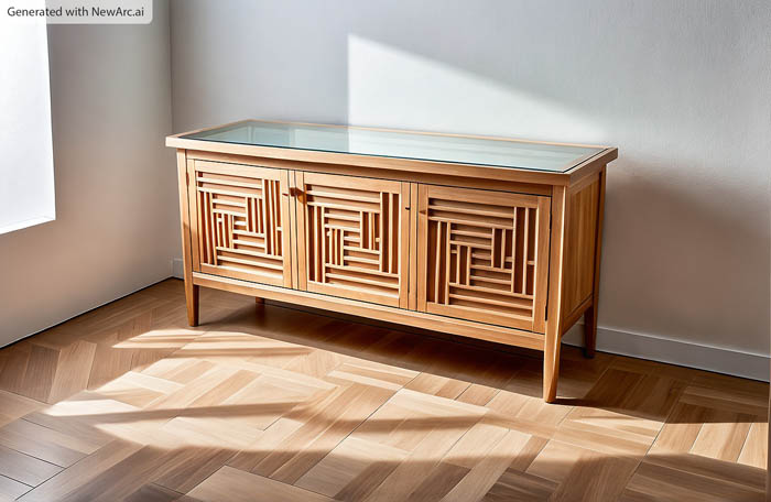 plans to build the Haiku cabinet AI Image of finished project