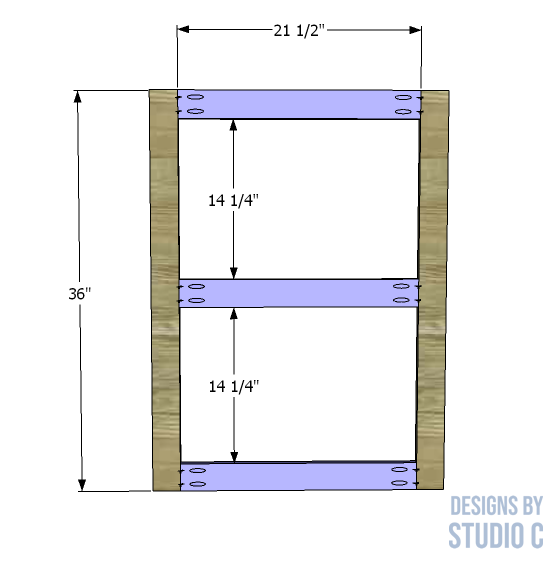 build a wall mounted blanket ladder drawing showing dimensions and assembly of framing piece