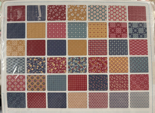 Lori Holt Americana 10 inch stacker fabric precut showing back of label